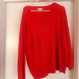 Vibrant Red Crew Neck Sweater
